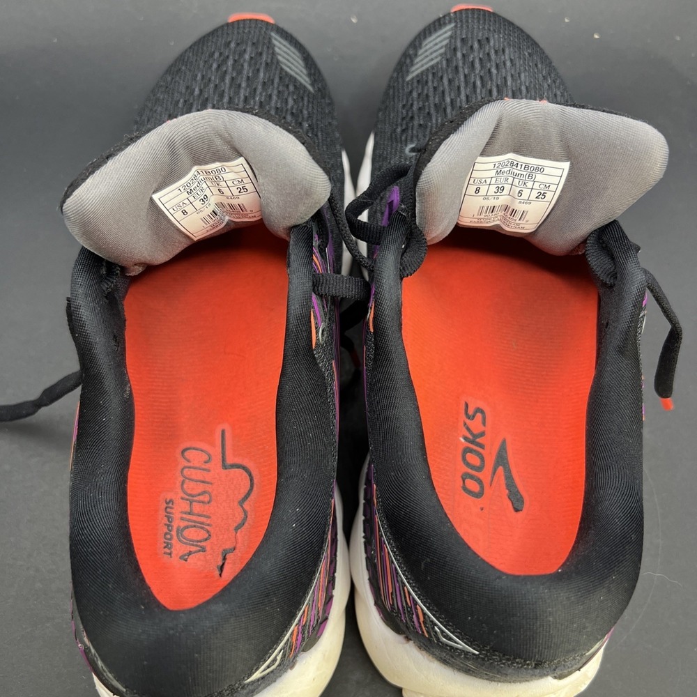 Brooks Adrenaline GTS 19 Women's Running Shoes Sz 8B Black Purple Sneakers - Picture 7 of 8